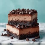 No-Bake Triple Chocolate Cheesecake Bars Recipe