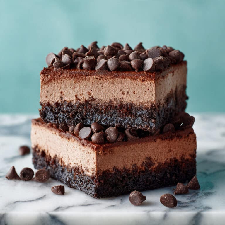 No-Bake Triple Chocolate Cheesecake Bars Recipe