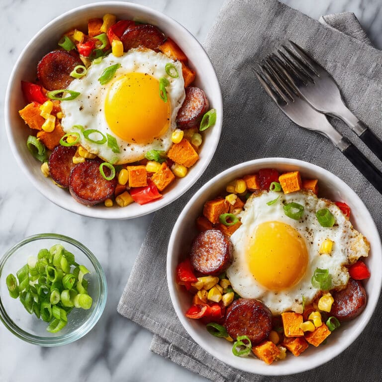 Sweet Potato Breakfast Hash with Sausage and Egg Recipe