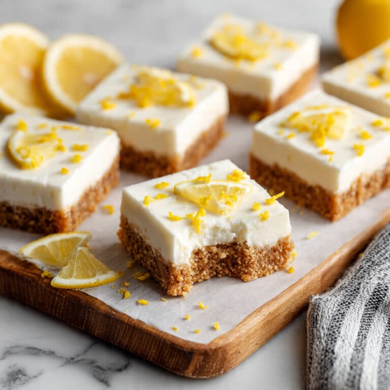 4 Ingredient No Bake Lemon Bars Recipe