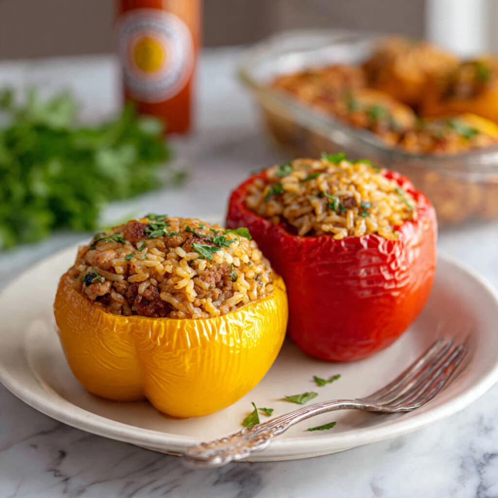 Jambalaya Stuffed Bell Peppers Recipe