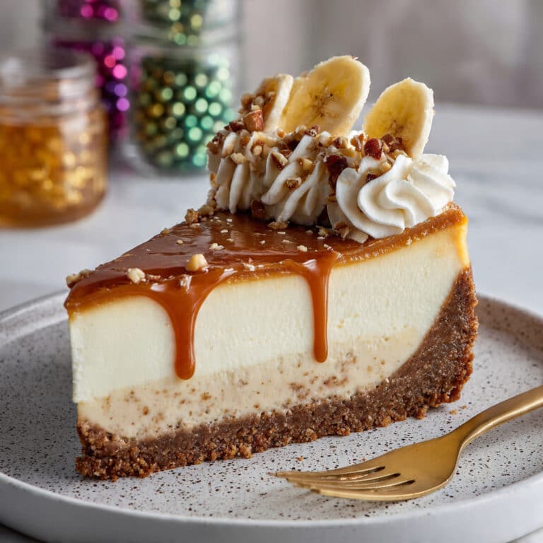 Bananas Foster Cheesecake with Oatmeal Cookie Crust Recipe