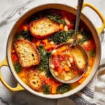 Hearty Tuscan Ribollita Soup with Beans, Vegetables, and Stale Bread Recipe