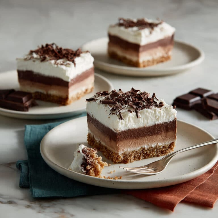 Chocolate French Silk Pie Bars with Graham Toffee Crust Recipe