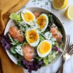 Smoked Salmon Salad with Soft-Boiled Eggs and Lemon Dijon Dressing Recipe