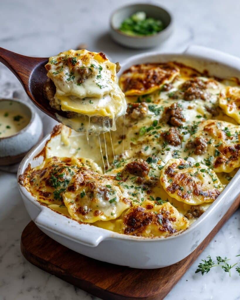Baked Kielbasa Pierogi Casserole Recipe
