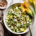 Shaved Zucchini Salad with Plums, Herbs & Almonds Recipe