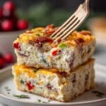 CrockPot Breakfast Casserole with Hash Browns, Sausage, Vegetables, and Cheddar Recipe