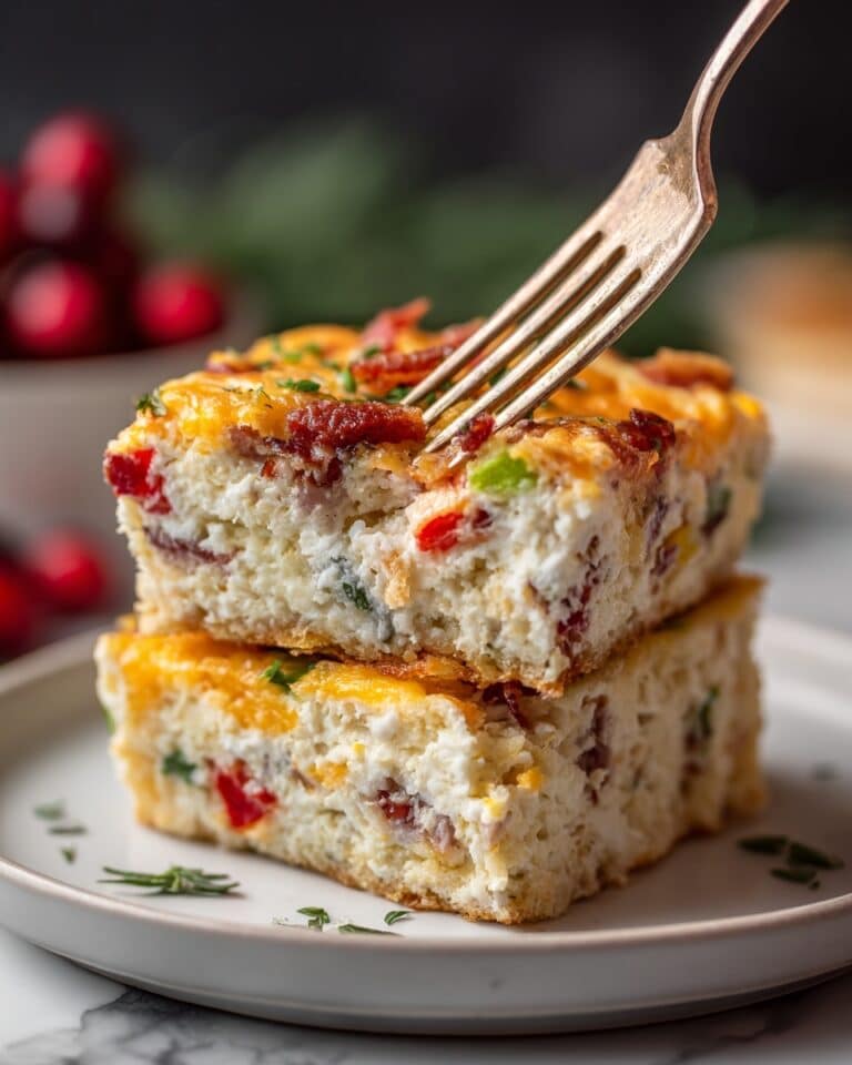 CrockPot Breakfast Casserole with Hash Browns, Sausage, Vegetables, and Cheddar Recipe