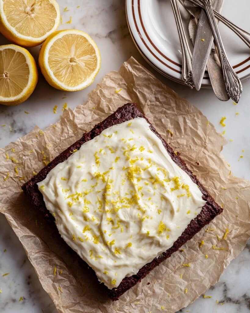Gingerbread Cake with Lemon Cream Cheese Frosting Recipe