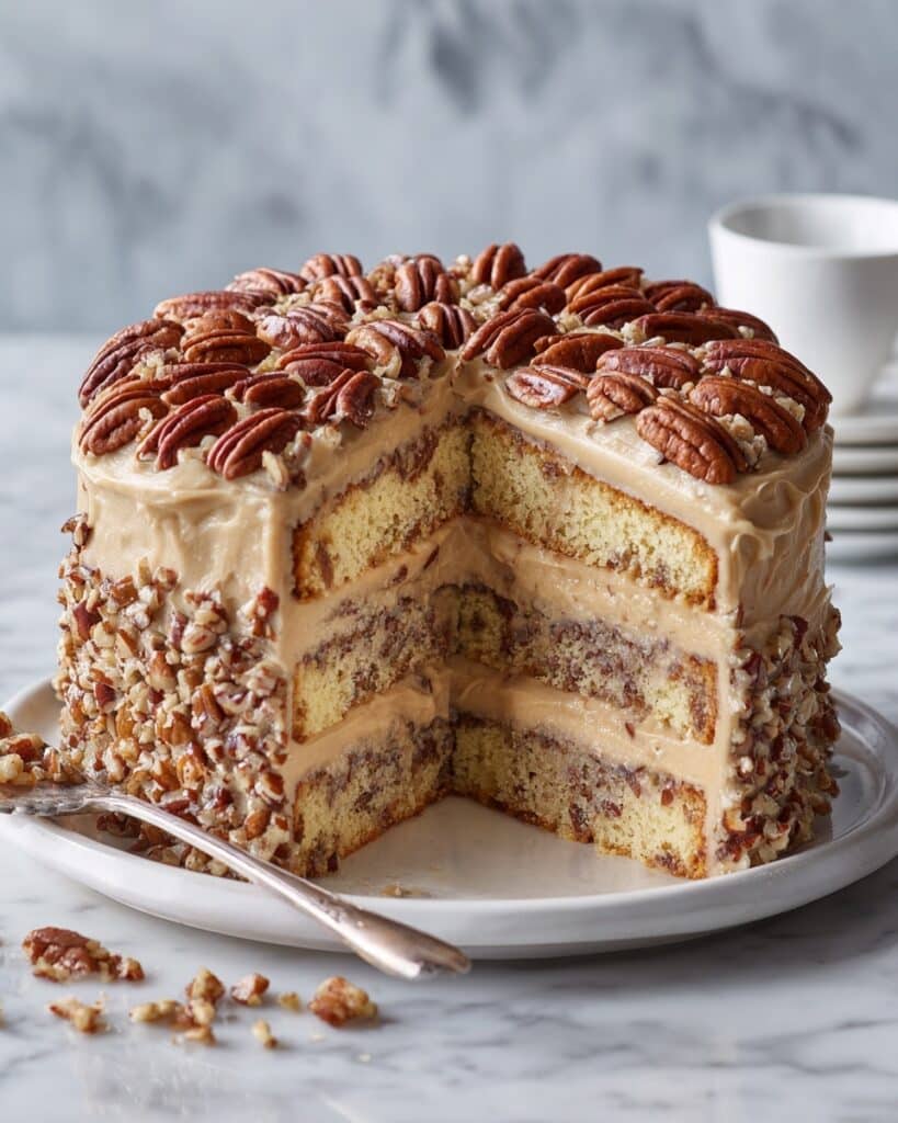 Southern Pecan Praline Cake Recipe