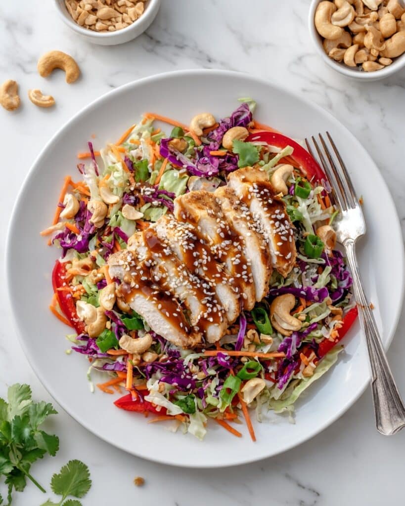 Sesame Chicken Cabbage Crunch Salad Recipe