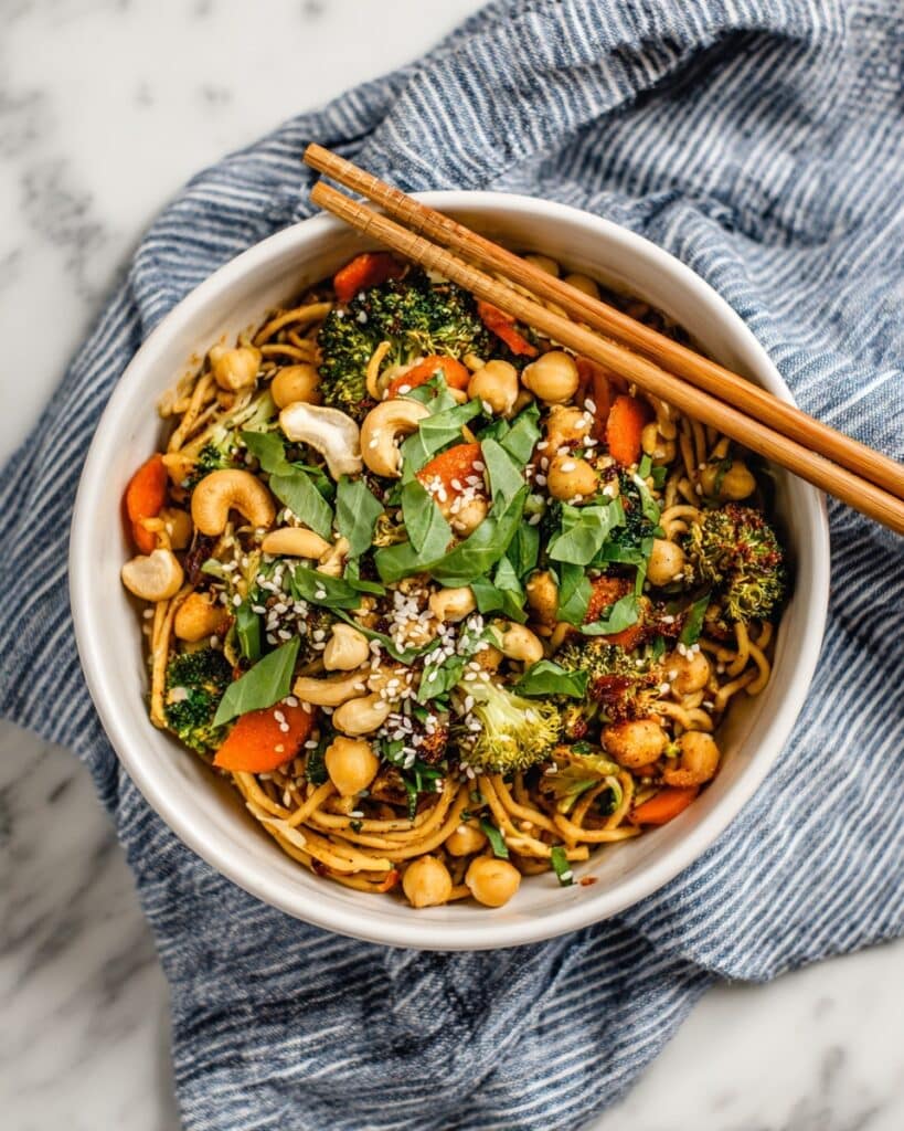 30-Minute Vegan Stir Fry Sesame Noodles Recipe