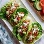 Greek Lettuce Wraps with Lemon and Feta Recipe