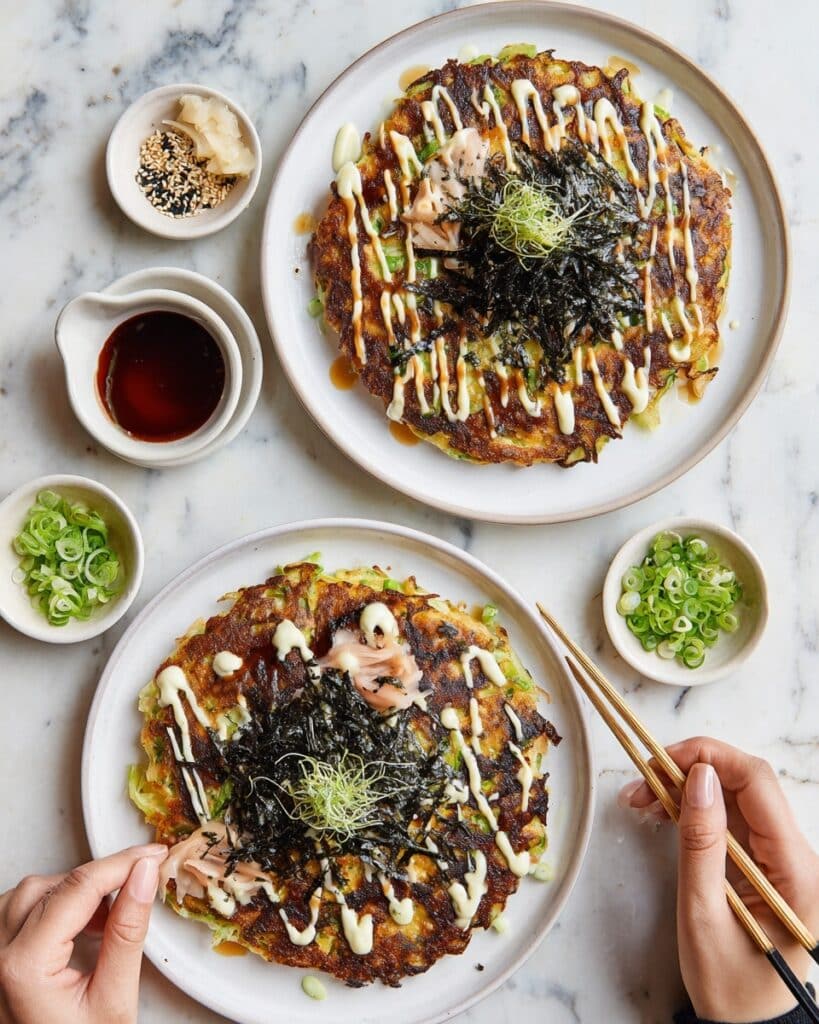 Easy Japanese Savory Cabbage Okonomiyaki Recipe