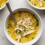 Greek Lemon Chicken Soup with Couscous and Feta Recipe