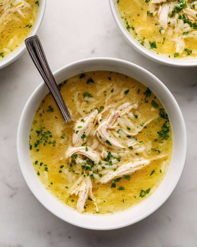 Greek Lemon Chicken Soup with Couscous and Feta Recipe