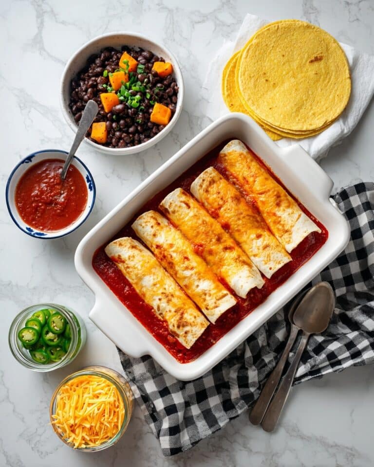 Vegetarian Black Bean Enchiladas with Butternut Squash and Chipotle Sauce Recipe