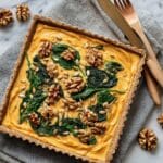 Pumpkin, Spinach, and Goat Cheese Quiche Recipe