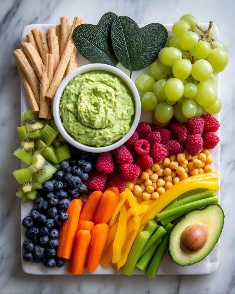 St. Patrick’s Day Colorful Snack Board with Rainbow, Pot of Gold, and Festive Veggie Shapes Recipe