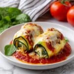 Zucchini Ravioli with Spinach Ricotta and Tomato Sauce Recipe