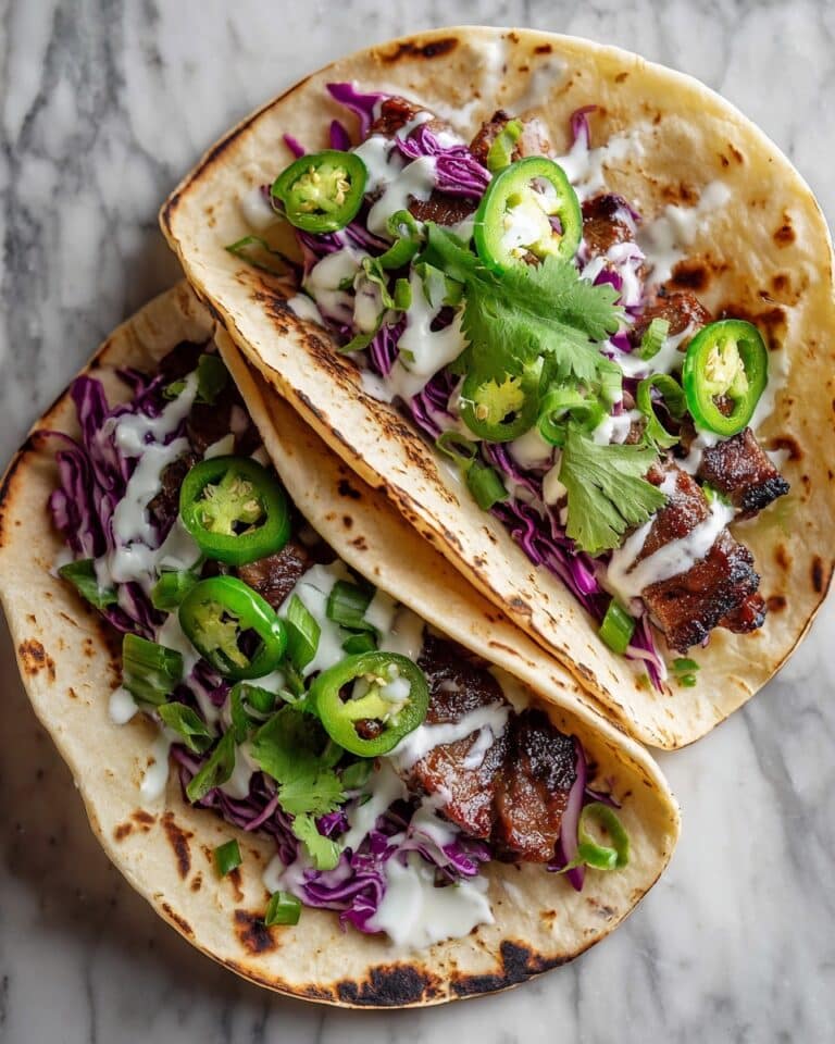 Portobello Mushroom Tacos with Spicy Jalapeño Sauce Recipe