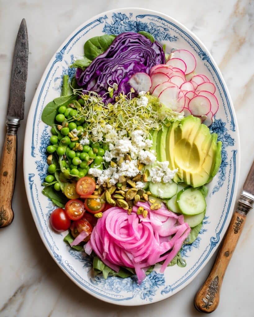 Everything Spring Green Salad with Lemon Basil Vinaigrette Recipe