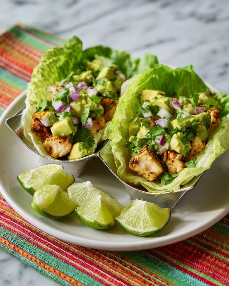 Spicy Shredded Chicken Lettuce Wrap Tacos Recipe