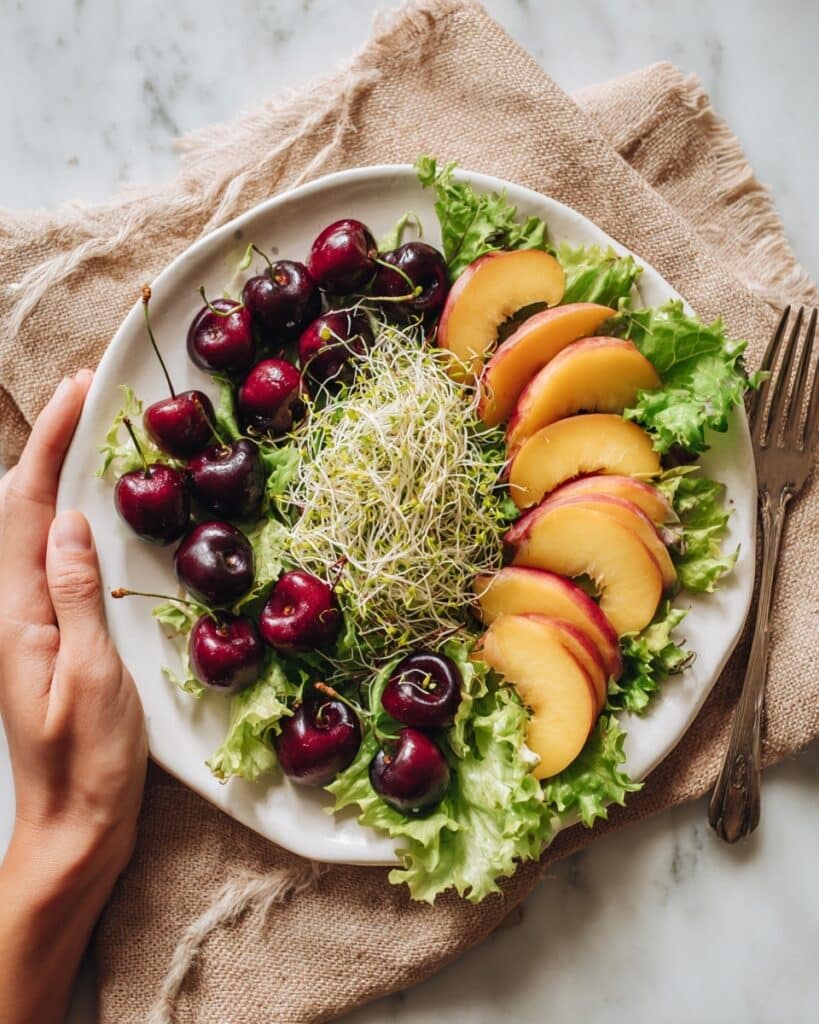 Peach and Cherry Watercress Salad Recipe