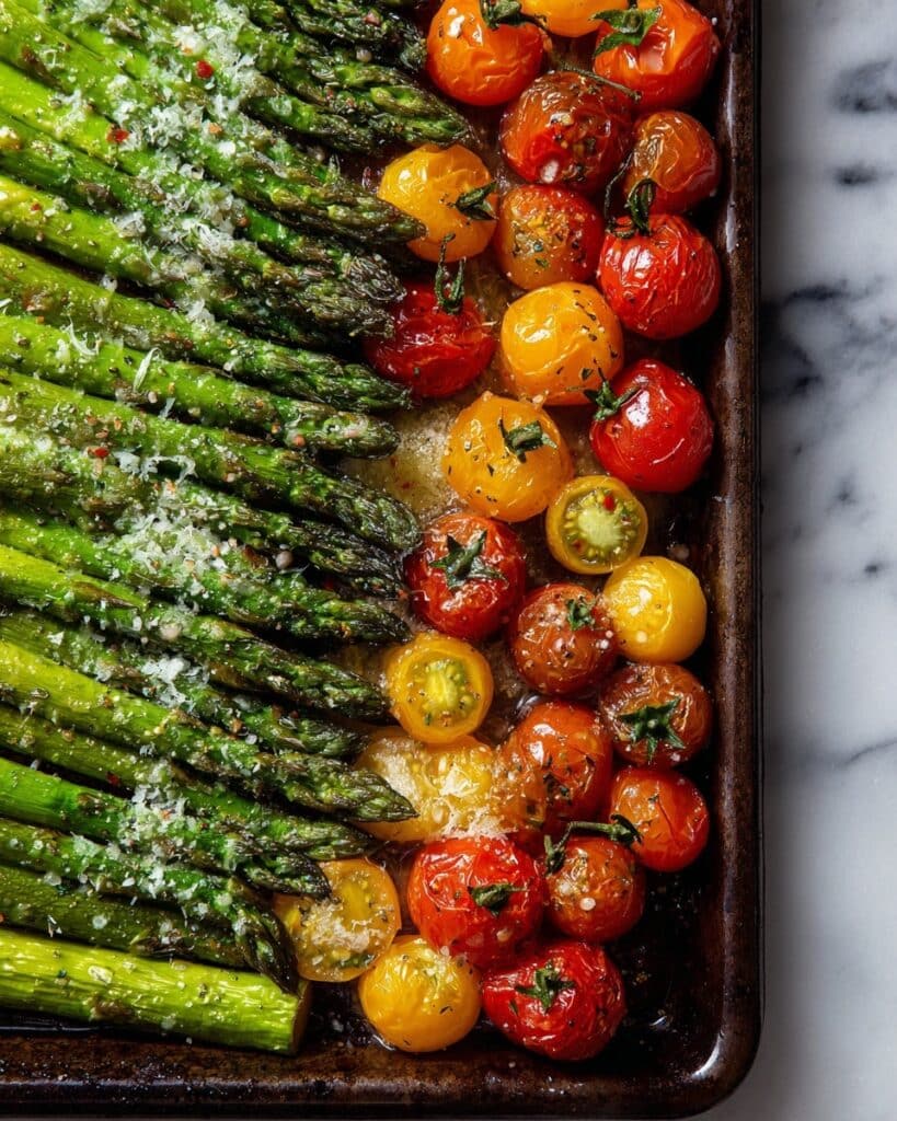 Roasted Asparagus and Tomatoes with Balsamic Reduction Recipe