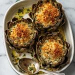 Stuffed Artichokes with Lemon, Garlic, and Pecorino Romano Recipe