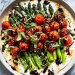 Parmesan Roasted Asparagus with Tomatoes & Balsamic Recipe