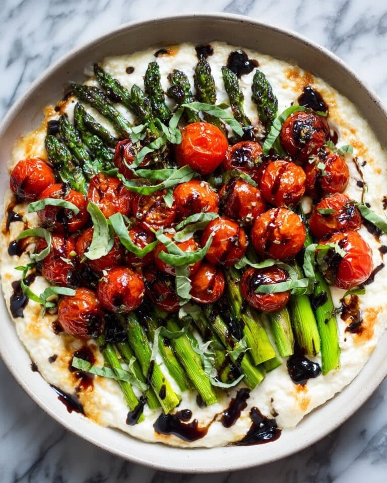 Parmesan Roasted Asparagus with Tomatoes & Balsamic Recipe