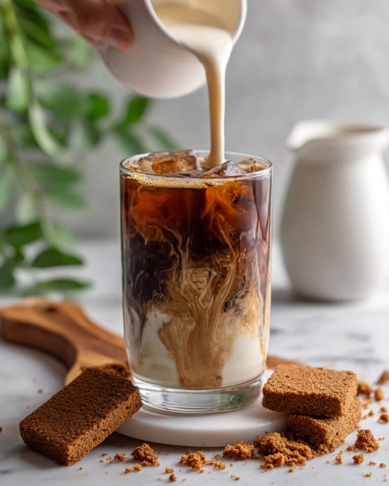 Iced Cookie Butter Latte with Cold Foam Recipe