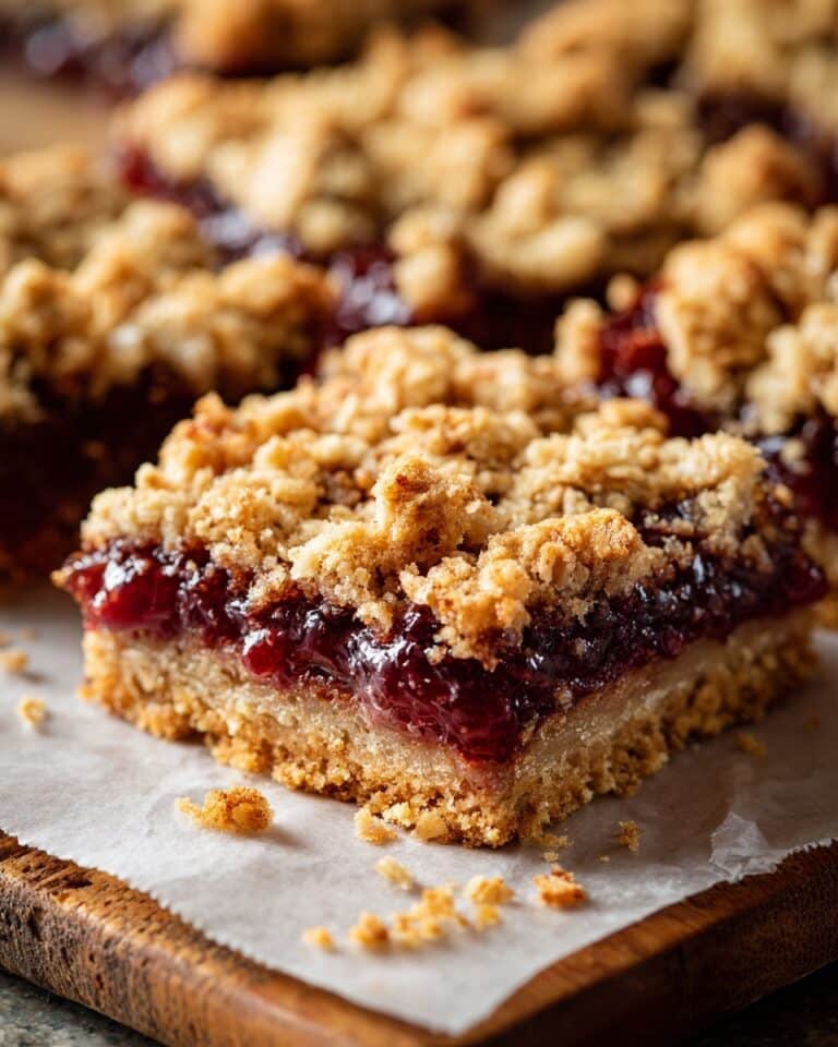 Oatmeal Peanut Butter and Jelly Bars Recipe