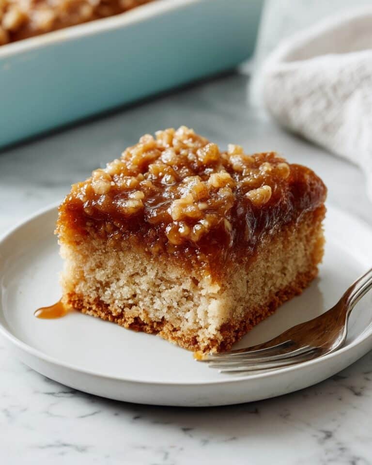Oatmeal Cake with Coconut, Pecans, and a Caramelized Topping Recipe
