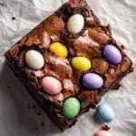 Fudgy Homemade Easter Brownies with Mini Eggs Recipe