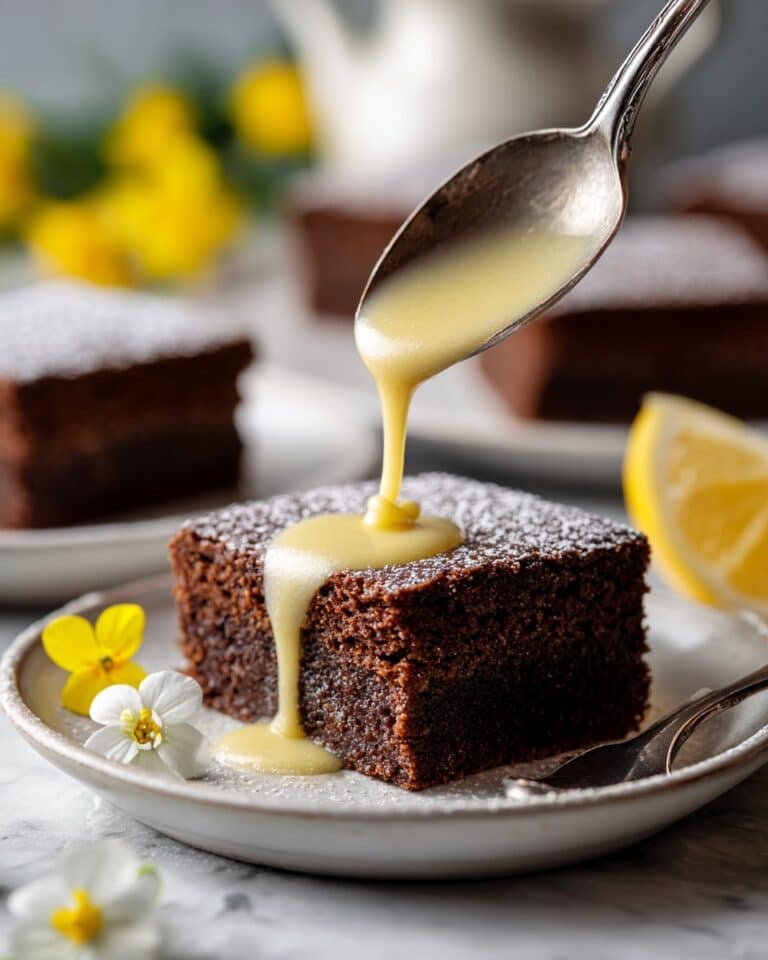 Warm Gingerbread Cake with Lemon Sauce Recipe