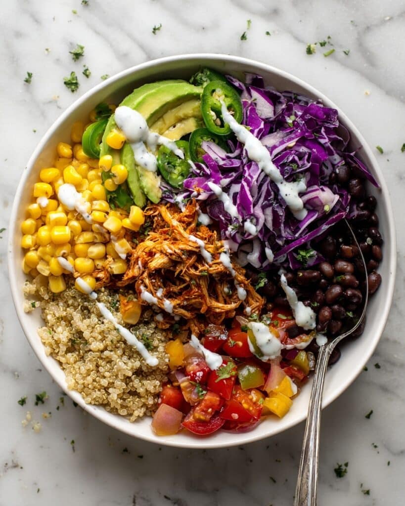 BBQ Ranch Chicken Quinoa Bowls Recipe