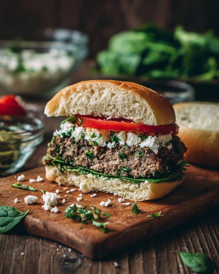 Spinach and Feta Burgers with Garlic Aioli Recipe