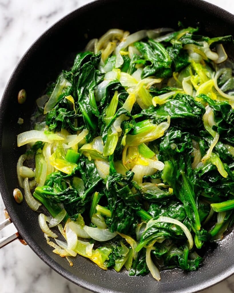 Lettuce Stir Fry with Onions Recipe