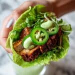 Blackened Salmon Lettuce Wraps with Avocado Crema Recipe