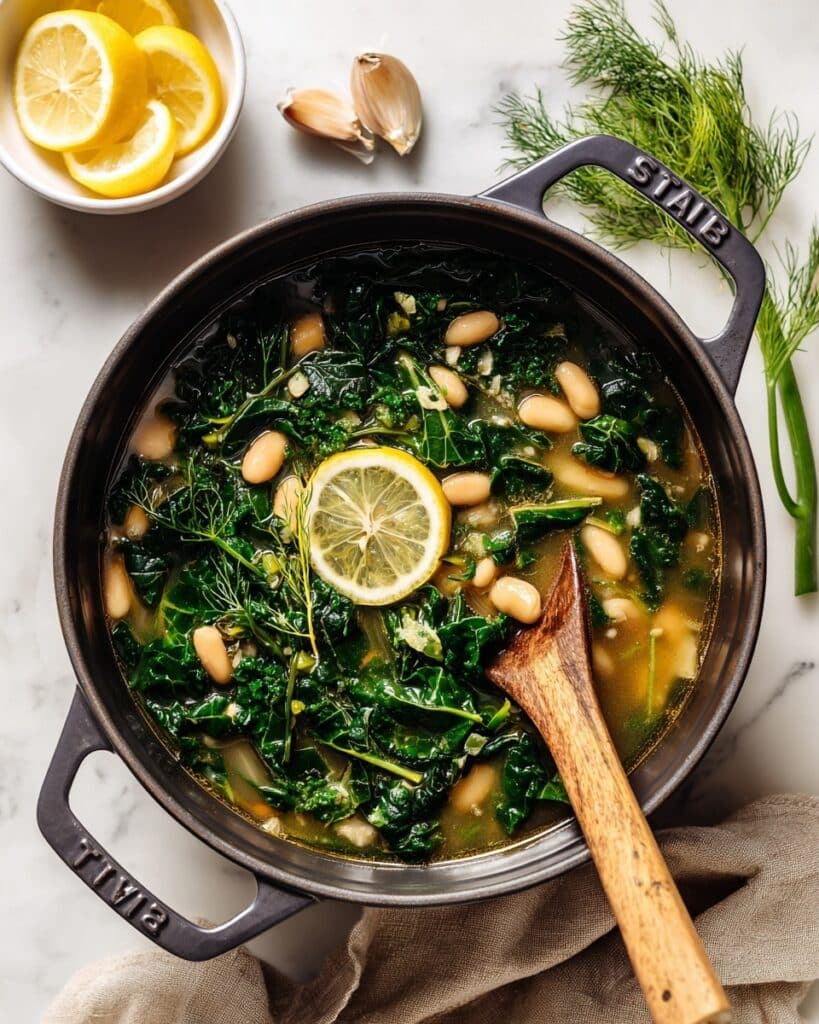 Lemon-Garlic White Bean, Kale and Fennel Soup Recipe