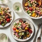 Zesty Chickpea Salad with Fresh Herbs and Vegetables Recipe