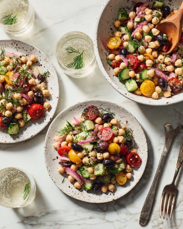 Zesty Chickpea Salad with Fresh Herbs and Vegetables Recipe