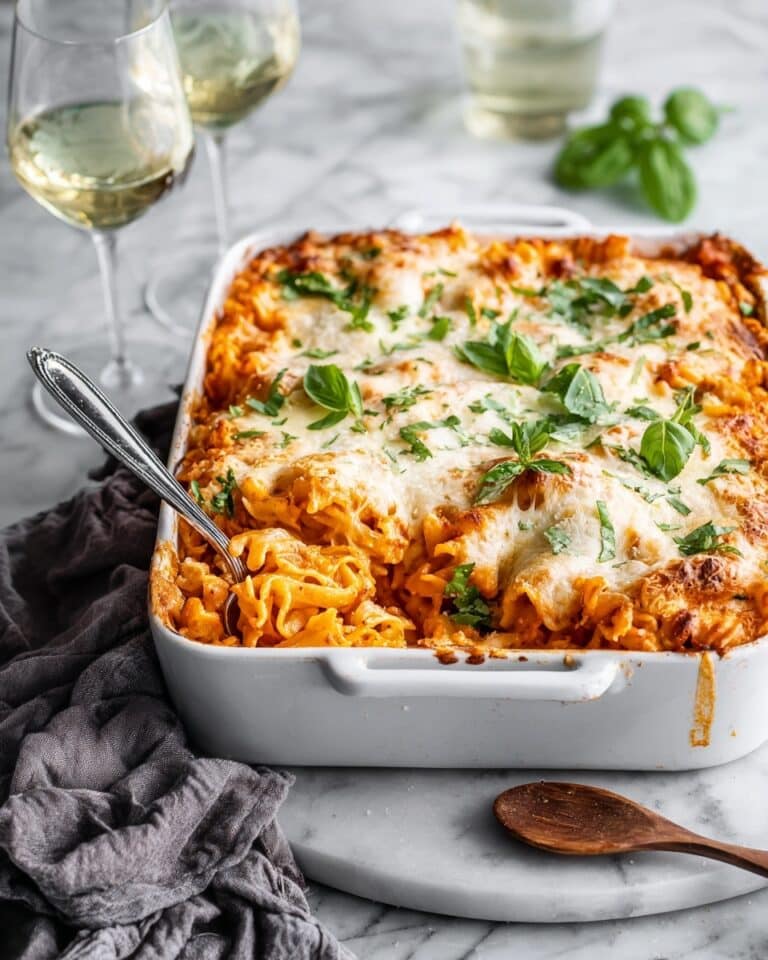 Easy Baked Ziti with Tomato, Cheese, and Spinach Recipe