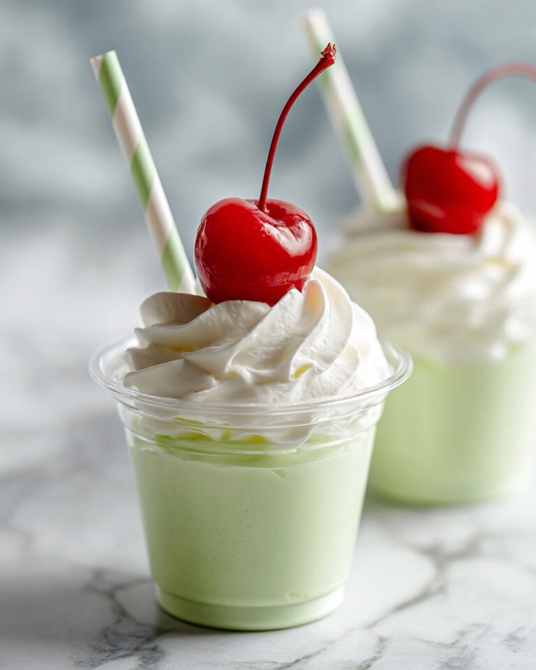 Shamrock Shake Pudding Shots Recipe