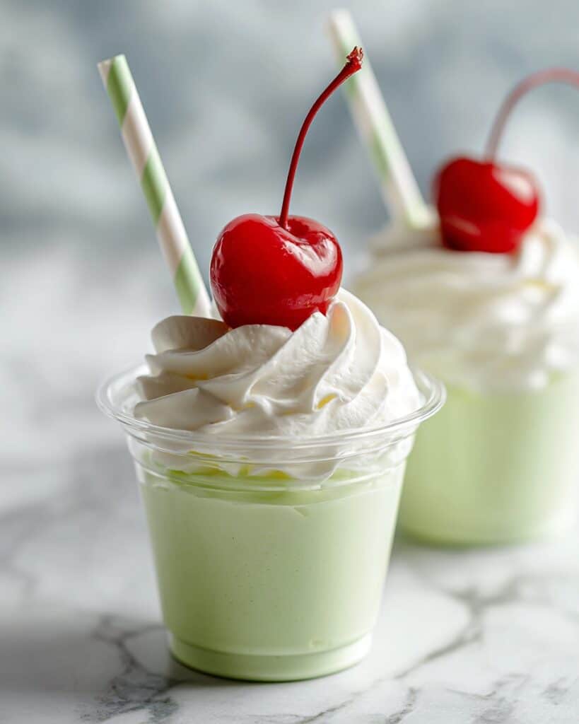 Shamrock Shake Pudding Shots Recipe