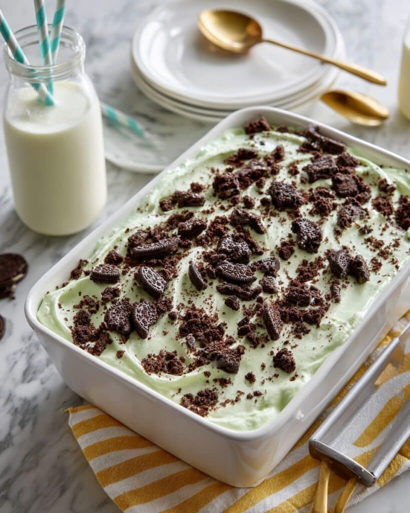 Shamrock Shake Dessert Lasagna Recipe