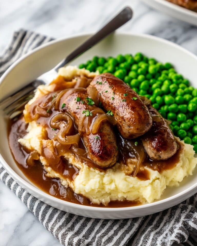 Bangers & Mash with Onion Gravy Recipe
